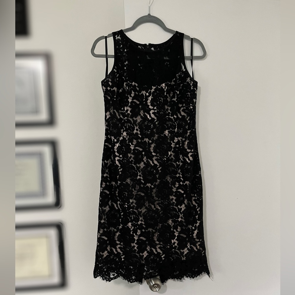 WHBM Lace Overlay Dress